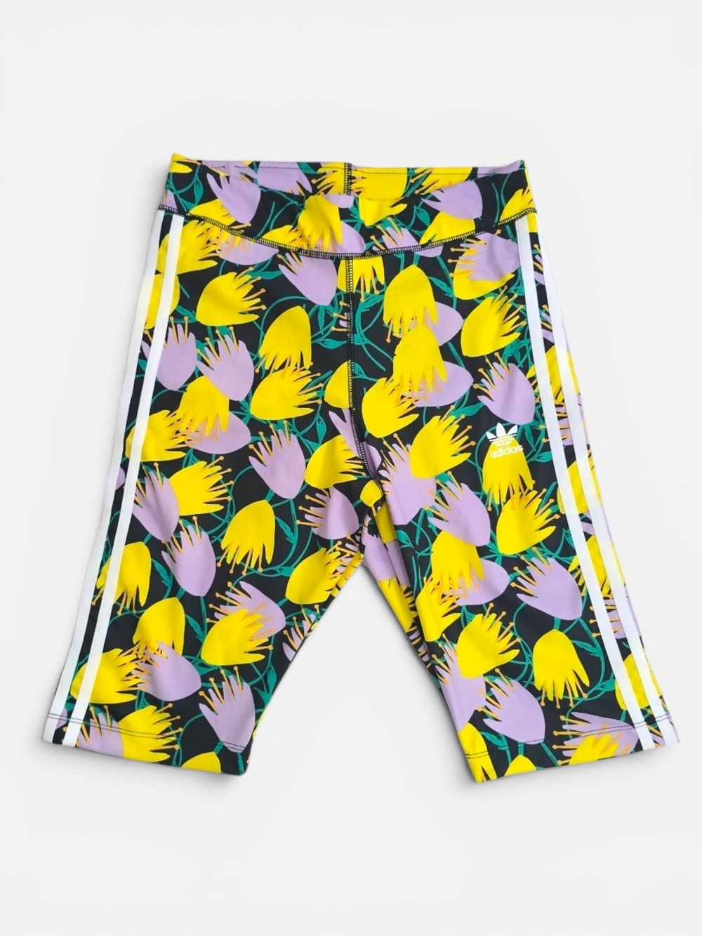 Adidas NWT Floral Print Colorful Biker Shorts Small